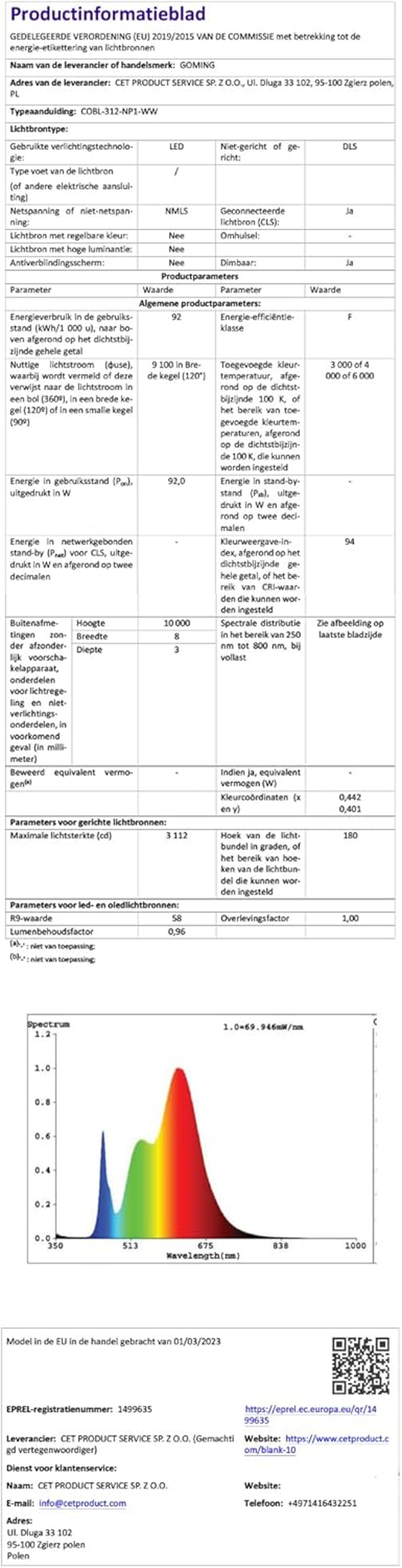 GOMING 32.8Ft(10M) DC 24V Double Row COB LED Strip Light Natural White 4000K 6000Leds CRI 93+ 20000Lm Uniform Glow Dotless Not Waterproof IP20 Flexible LED Tape Lights for DIY Home Decor(Strip Only) image number 1