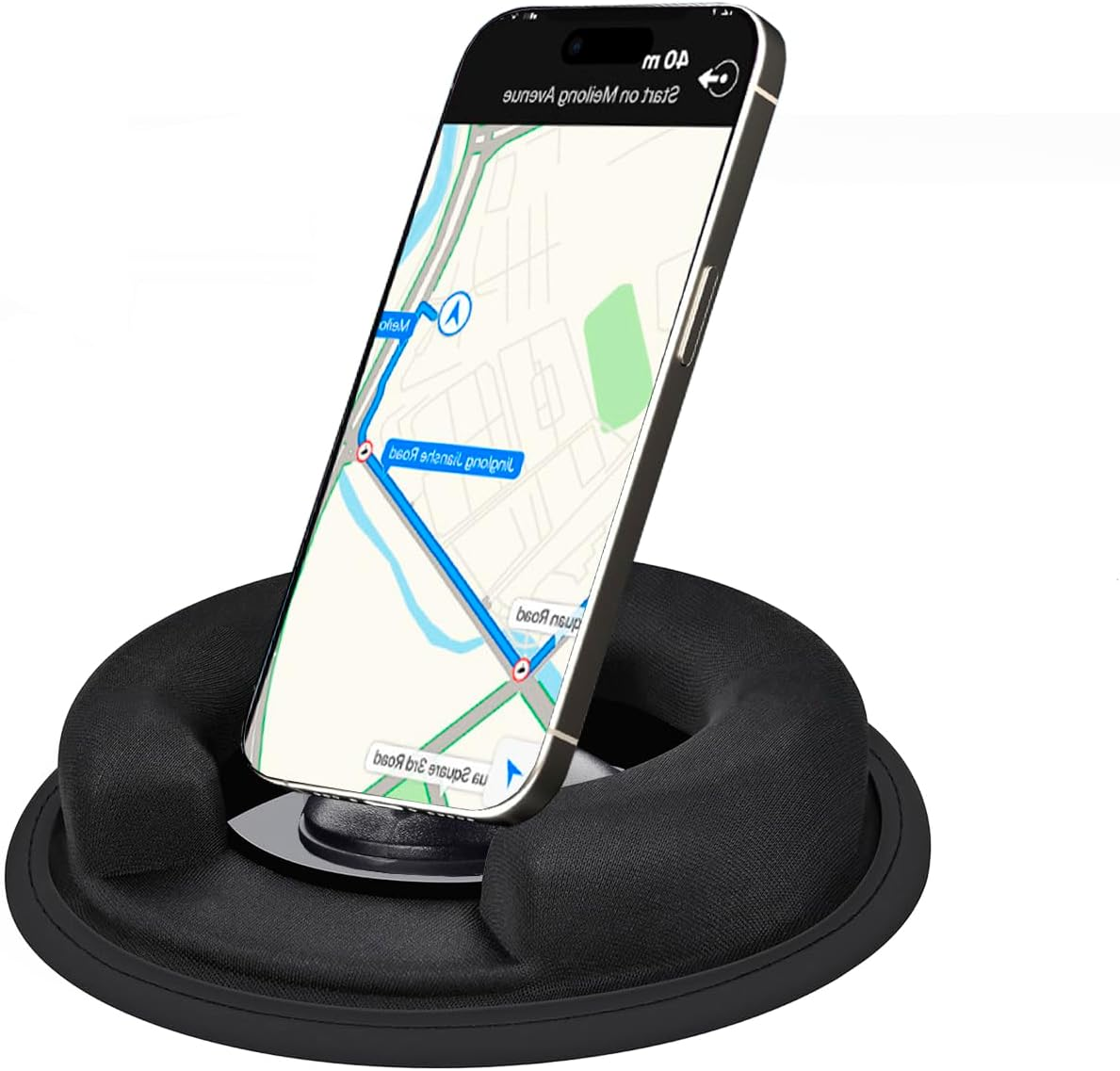 Portable Weighted Dash Mount Holder for Garmin GPS Devices, Black Bean Bag Anti-Slip Dashboard Mount for Car image number 1