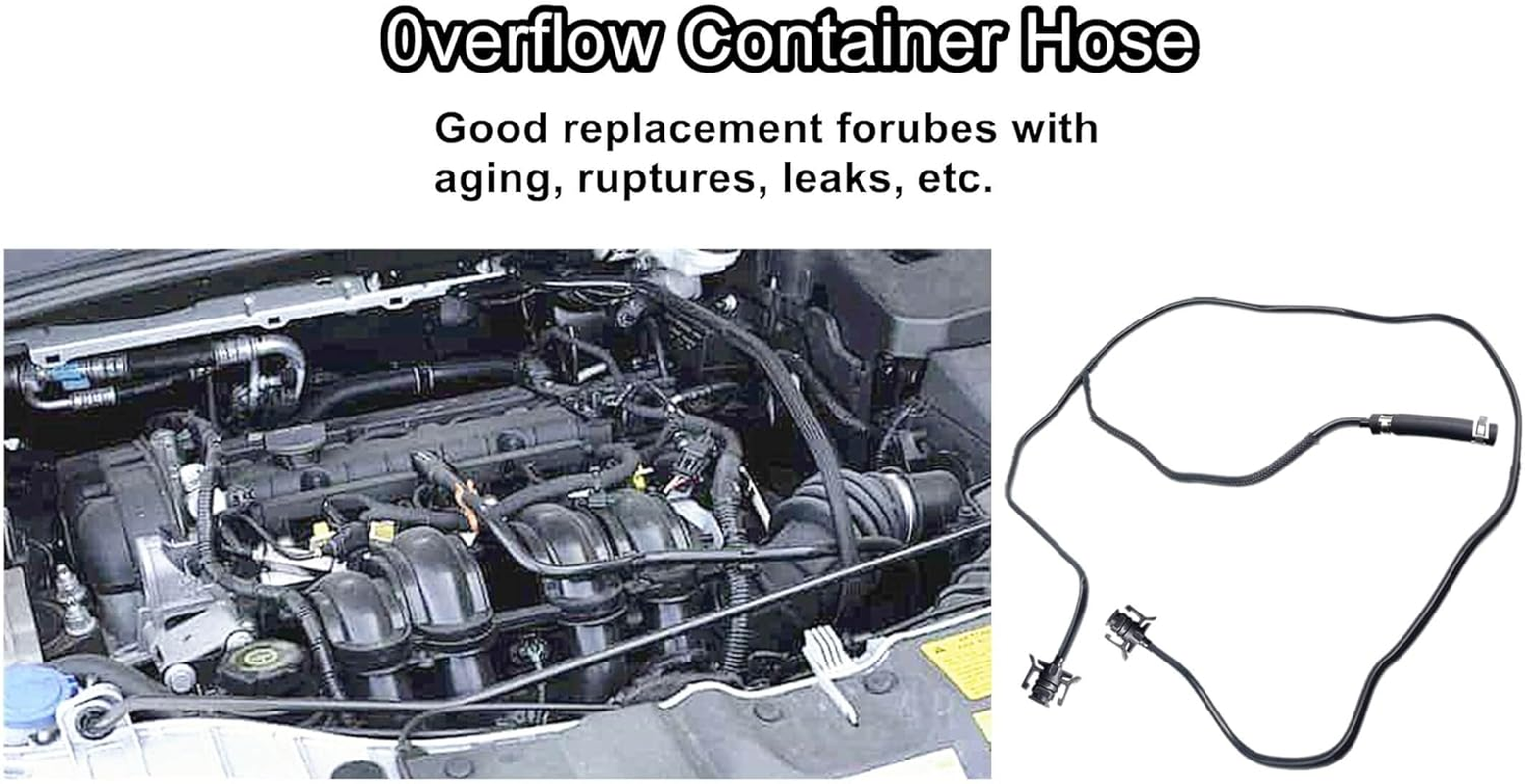 Ford Focus 2.0L L4 2012-2018 Engine Coolant Reservoir Hose, Overflow Container Replace Number BV618K012KF CV6Z-8K012-K image number 3