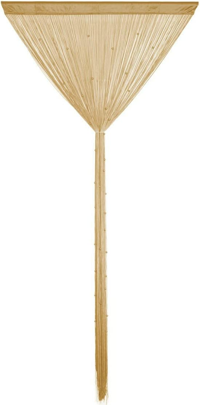 Yaoyue Beaded Curtain Door String Curtains for Doorway Tassels Beads Hanging Fringe Hippie Room Divider Window Hallway Entrance Wall Closet Bedroom Privacy Decor (39&times;79In/100&times;200Cm, Champagne)