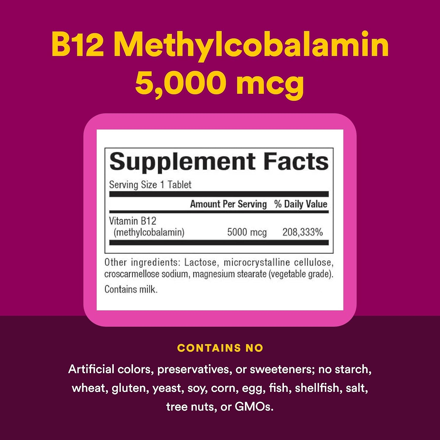 Natural Factors - Vitamin B12 Methylcobalamin 5000Mcg, Support for Nerve Function, Energy Production & Red Blood Cells, 60 Chewable Tablets image number 4