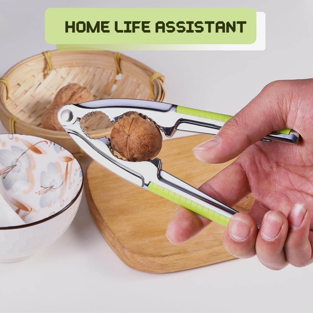 Nut Cracker, Nutcracker, Seafood Tools, Walnut Cracker for All Nuts, Heavy Duty Shell Cracker with 2 PCS Forks/Picks, Lobster Crab Crackers with Non-Slip Handle image number 2