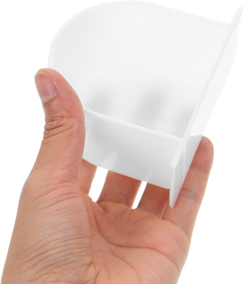 HANABASS 4Pcs Bird Feeder Drinker Set, Plastic Bird Cage Food Box See - Dispenser Parrot Drinking Container for Parrot Finch Cardinal