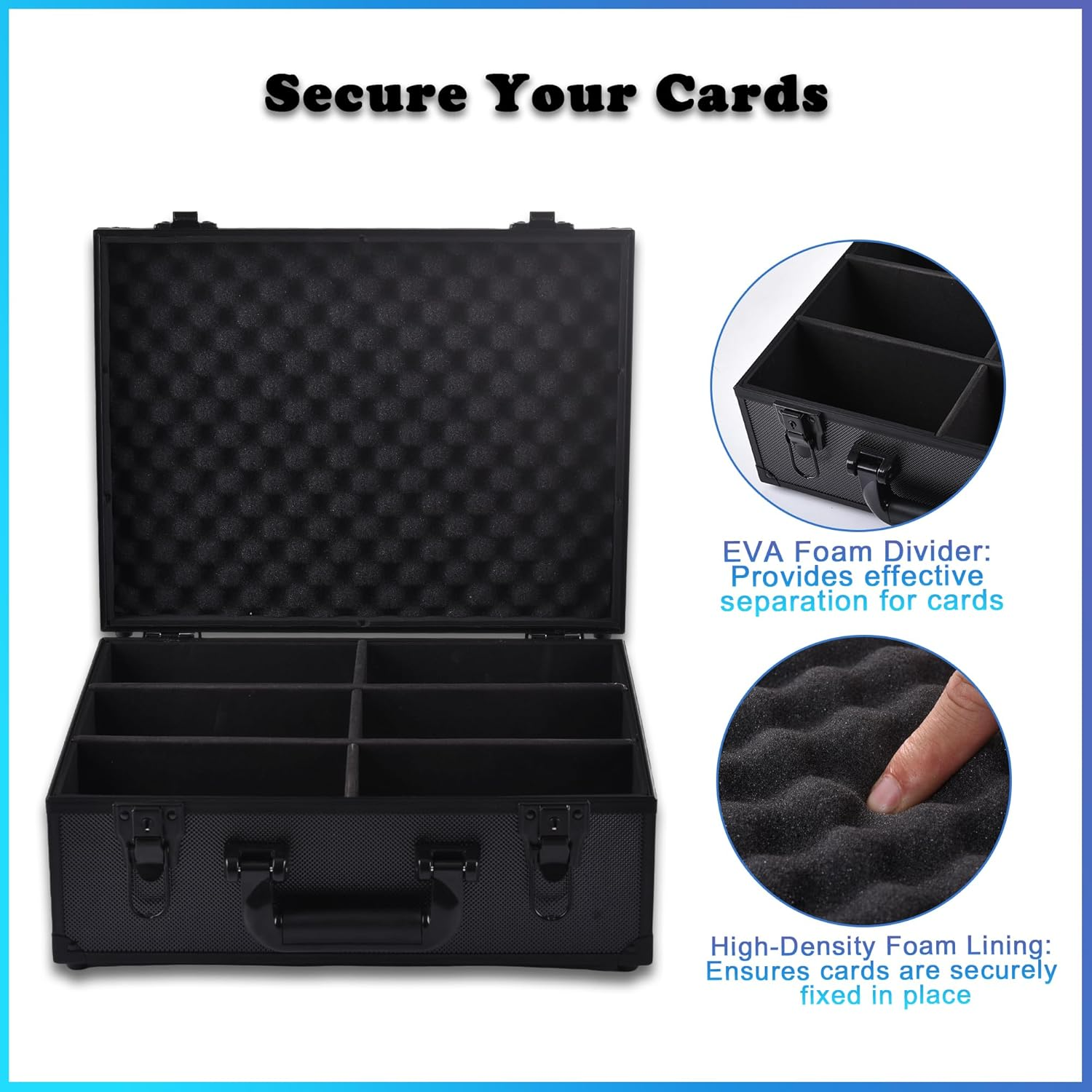 LIKHOPER Storage Box for Rigid Card, Trading Card Storage Hard Case Fits PSA BGS MTG FGS & SGC, Sports Collector Storage Boxes for Trading Cards image number 2