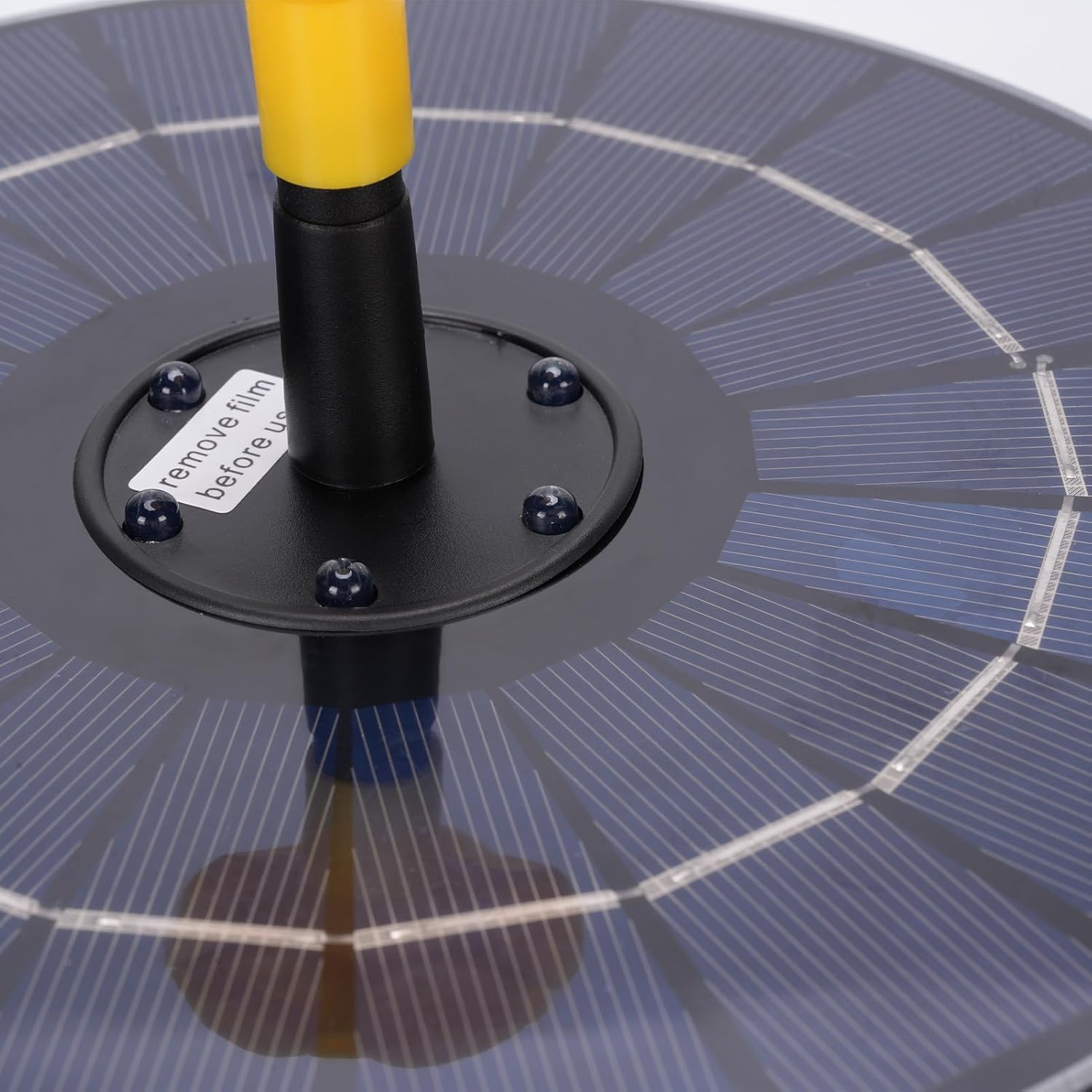 Bird Bath Fountains Solar Power Color LED Lights 6 Nozzles 3 Rods Garden Pond Pool (Black) image number 1