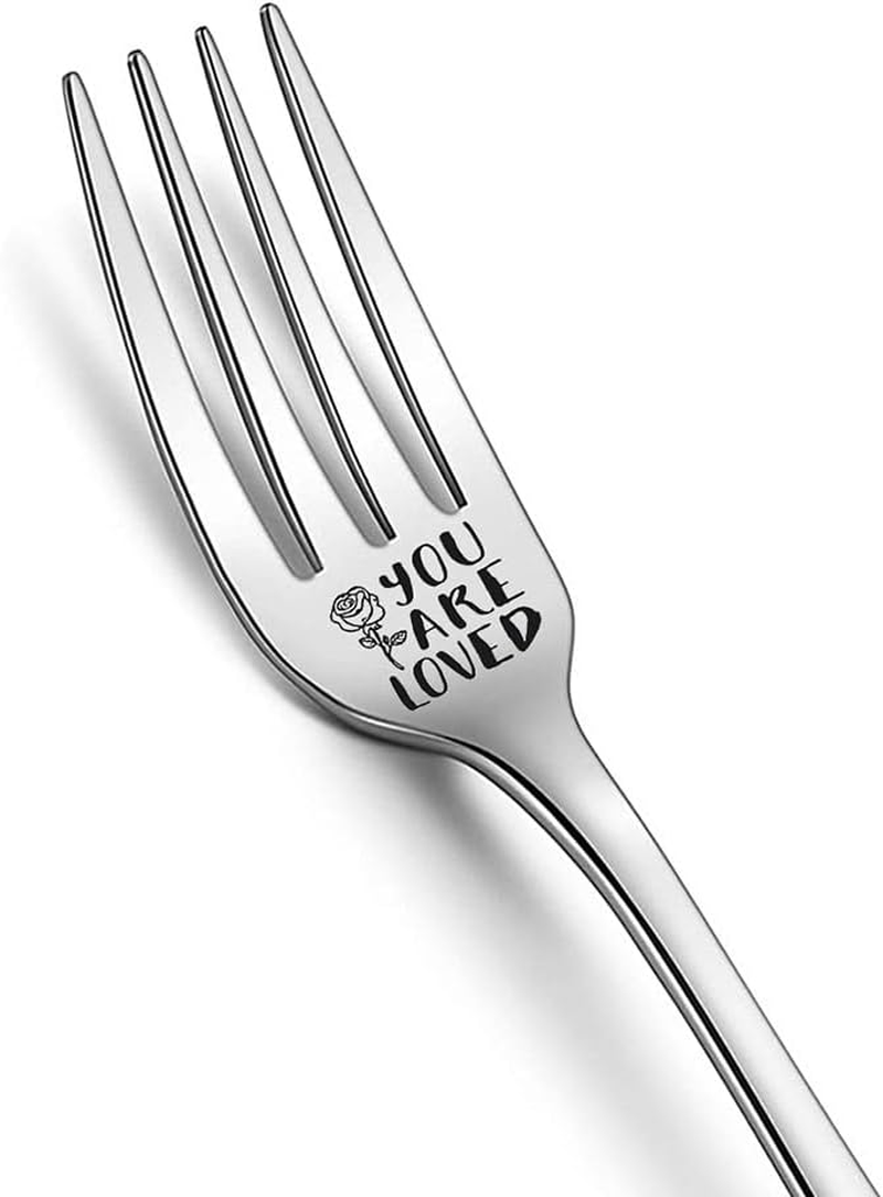 RFTWXHPN Dad Gifts Forks from Daughter Son I Forking Love You Dad Fork for Dad Christmas Birthday Gifts for Daddy Dad Dinner Fork Gifts for Father Daddy Stainless Steel Salad Forks image number 3