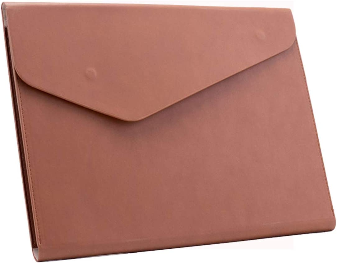 Enyuwlcm PU Leather A4 File Folder Document Holder Waterproof Portfolio Envelope Folder Case with Invisible Magnetic Closure Black