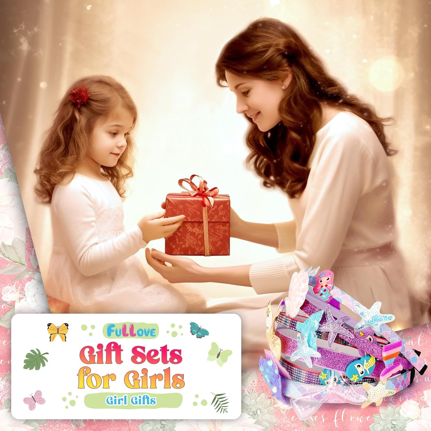 Jewellery Making Sets Girls Kits Age 5 - 10: Art and Craft Gift Sets for 5 6 7 8 Year Old Girl DIY Craft Kits Kids Age 9 10 11 Headbands Hair Accessories Making Kits for Girls Toys Age 5 6 7 Kids (Mermaid) - Horse image number 5