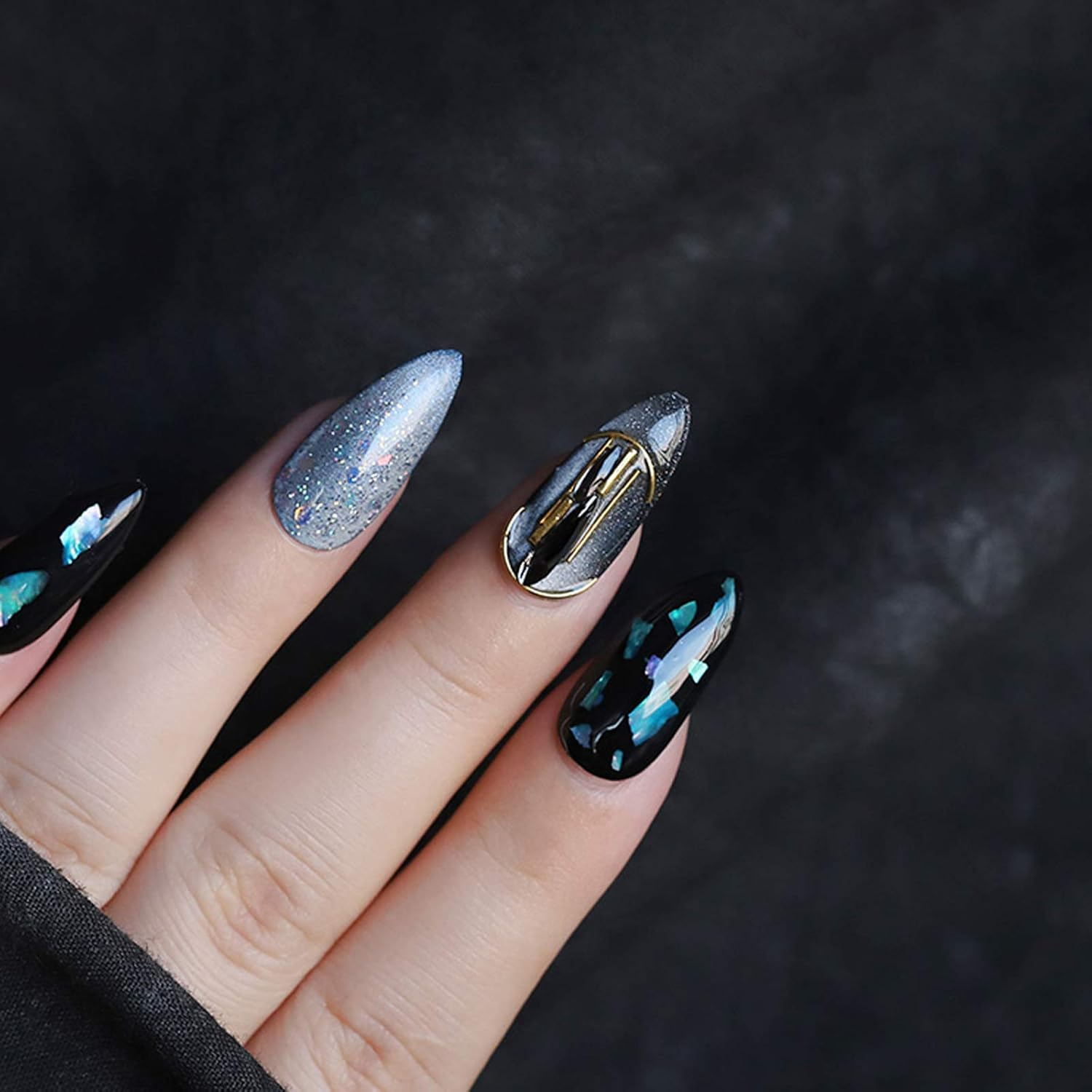 12 Grains Nail Art Rhinestones Nail Art Gems Decorative Nails DIY Super Shiny Gemstone Diamonds Royal Blue image number 1