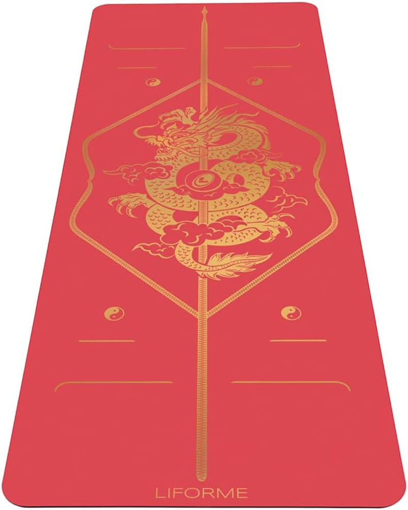 Liforme Zodiac New Year Collection - Free Yoga Bag Included - Patented Alignment System, Warrior-Like Grip, Non-Slip, Eco-Friendly, Biodegradable, Sweat-Resistant, Long, Wide and Thick for Comfort