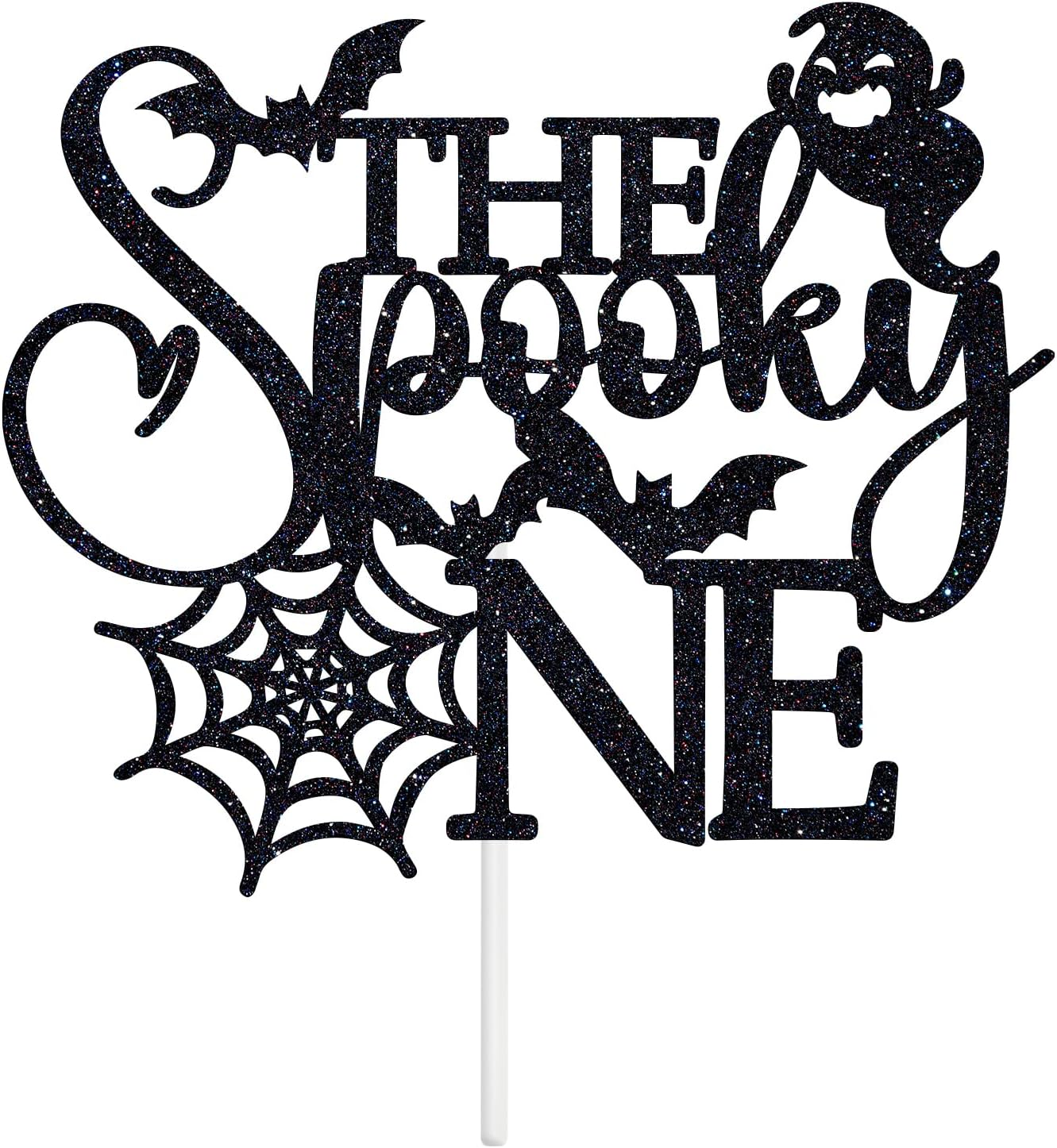 The Spooky One Cake Topper, Our Little Boo Is One/Ghost Bat Cake Decor for Kids, Halloween Baby'S 1St Birthday Party Decorations Supplies for Boy Girl image number 2