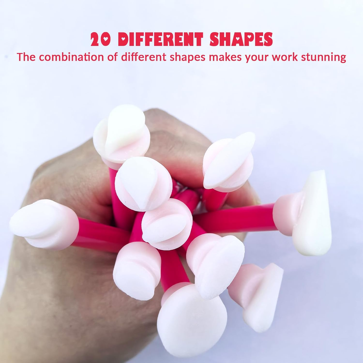 Flower Petal Dotting Tools for Painting Mandalas, 20 Shapes Dotting Pens, Shapes of Various Oval, Teardrop, Petals, Dot Painting Pen for Craft, Embossing Dot Tool for Painting Rocks, 10 Pens image number 3