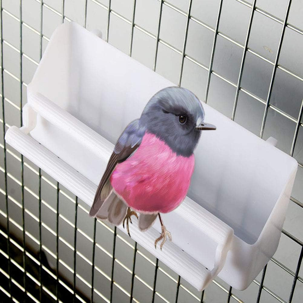 [2 Pack] Seneme Bird Water Dispenser for Cage, Bird Food Feeder for Cage, Bird Food Bowl Cups, Bird Waterer Food Feeder, Birds Dispenser Feeder, Hanging Food Feeder for Cage with 1 Feeder Accessories image number 6