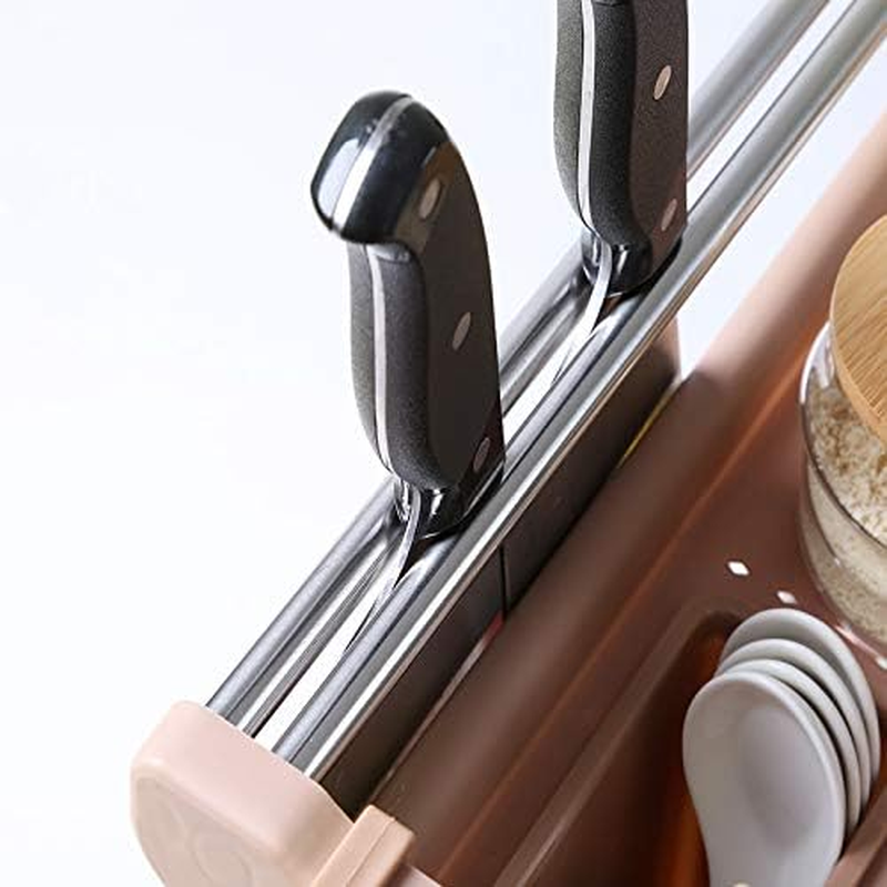 Kitchen Shelf Two Floor Multi-Functional Storage Knife Holder(Brown) Kitchen Shelf (Color : White) image number 3