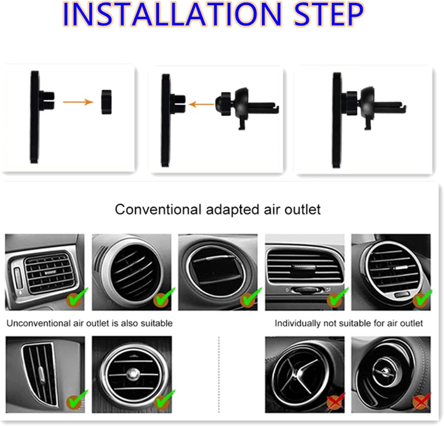Cekell Magnetic Wireless Car Charger Mount/Holder for Iphone 13/13 Pro/12 Pro Max/13 Mini 12/12 Pro/12 Pro Max/12 Mini, Fast Charging, Rotate 360 Degrees image number 6