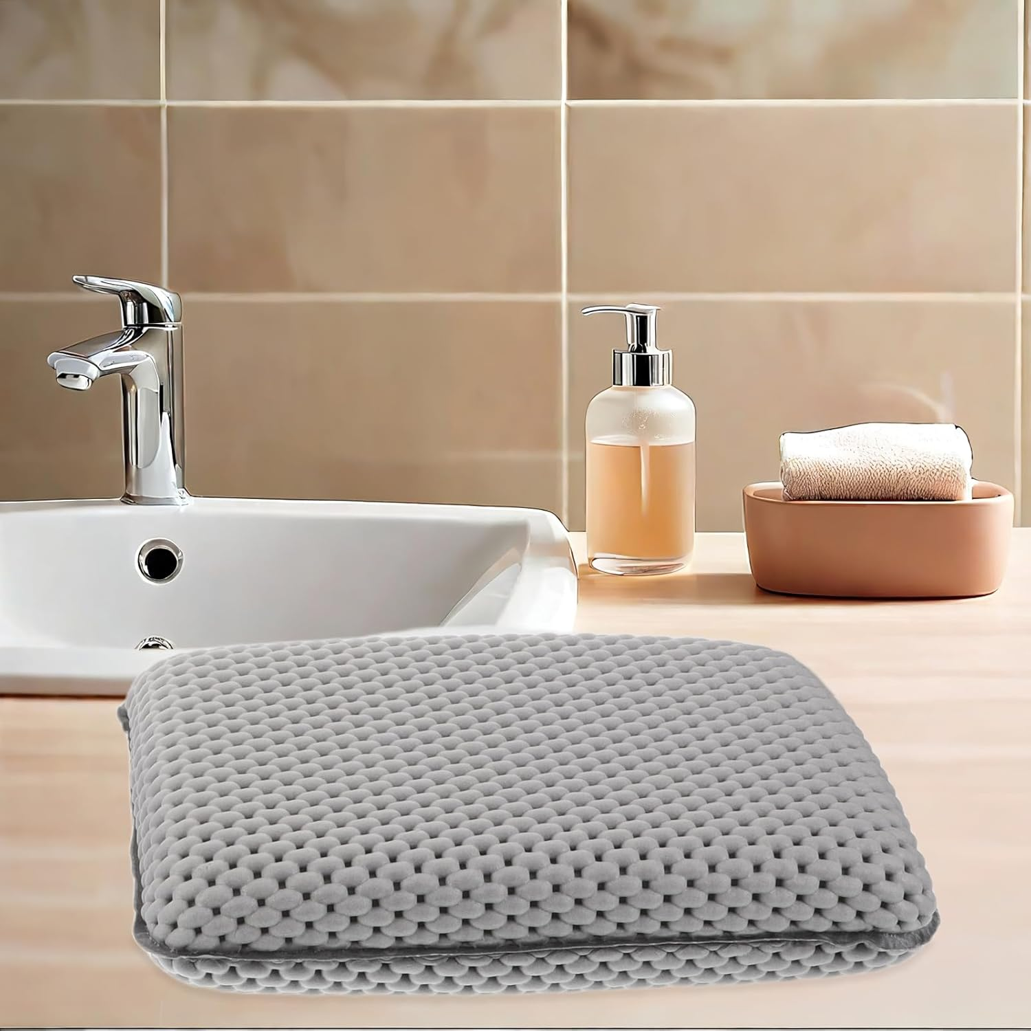 2Pcs Spa Foam Bath Pillow Nonslip Suction Cup Bathtub Head Rest Neck Cushion Accessories for Women Men Shower Hotel Swimming Pool