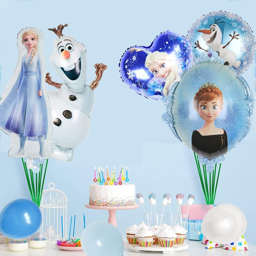 10 Pcs Frozen Birthday Party Balloons Frozen Birthday Party Decorations Frozen Foil Balloons Birthday Party Supplies