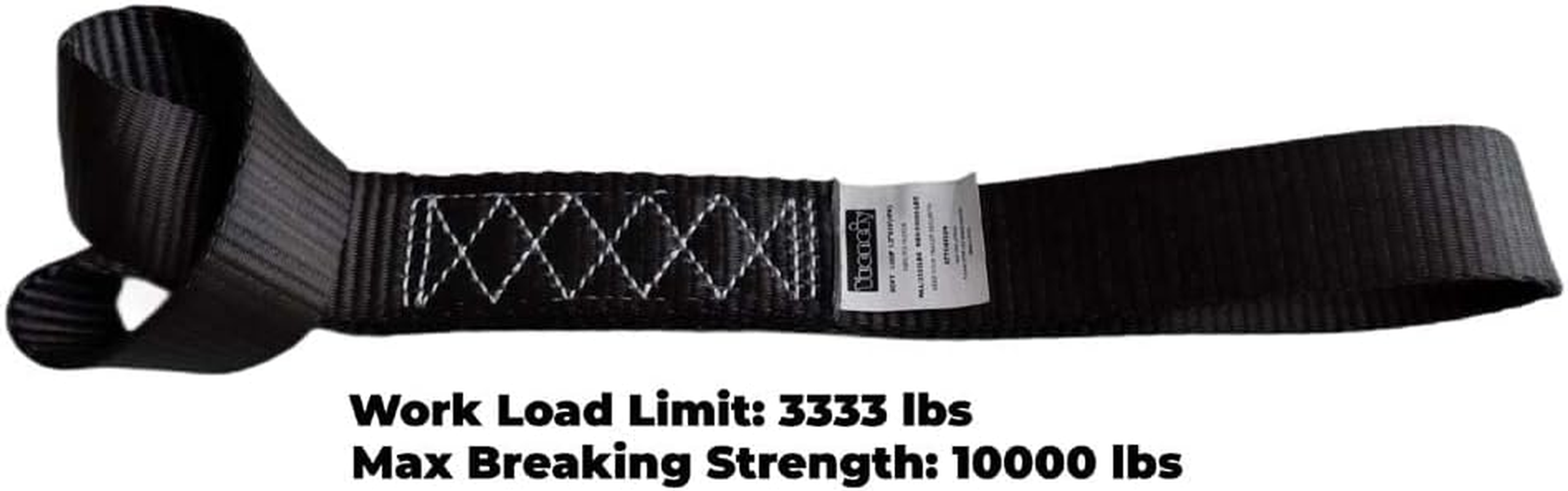 Soft Loop Tie down Straps (4PK) Black Breaking Strength 10,000 LBS Heavy Duty 1.5 Inch X 18 Inch Motorcycle Soft Tie Downs for UTV, ATV, Bicycle and Railer - Black image number 6