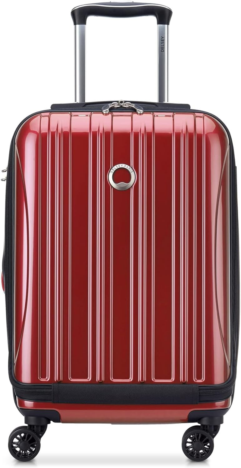 DELSEY Paris Helium Aero Hardside Expandable Luggage with Spinner Wheels, Brick Red, Carry-On 19 Inch, Helium Aero Hardside Expandable Luggage with Spinner Wheels