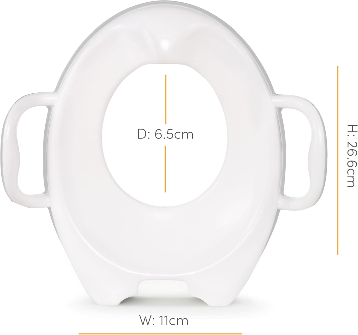 Munchkin Sturdy Potty Seat | Toddler Toilet Seat with Handles and Legs | Portable, Grey