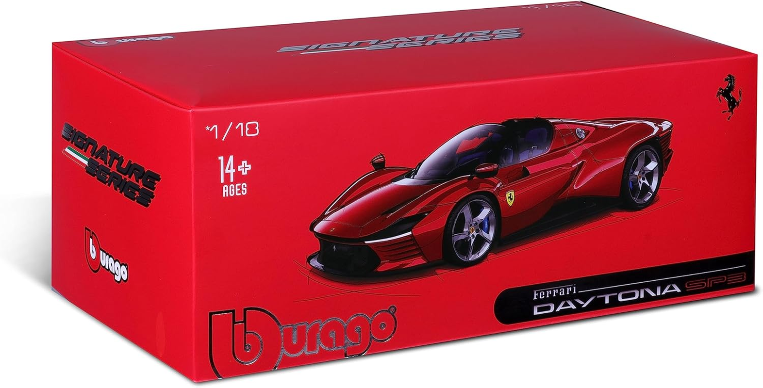Bburago -Ferrari Signature - Daytona SP3-1:18 Scale Vehicle Reproduction - Red Metal - Collectable Toy for Children from 14 Years - 16913R image number 2