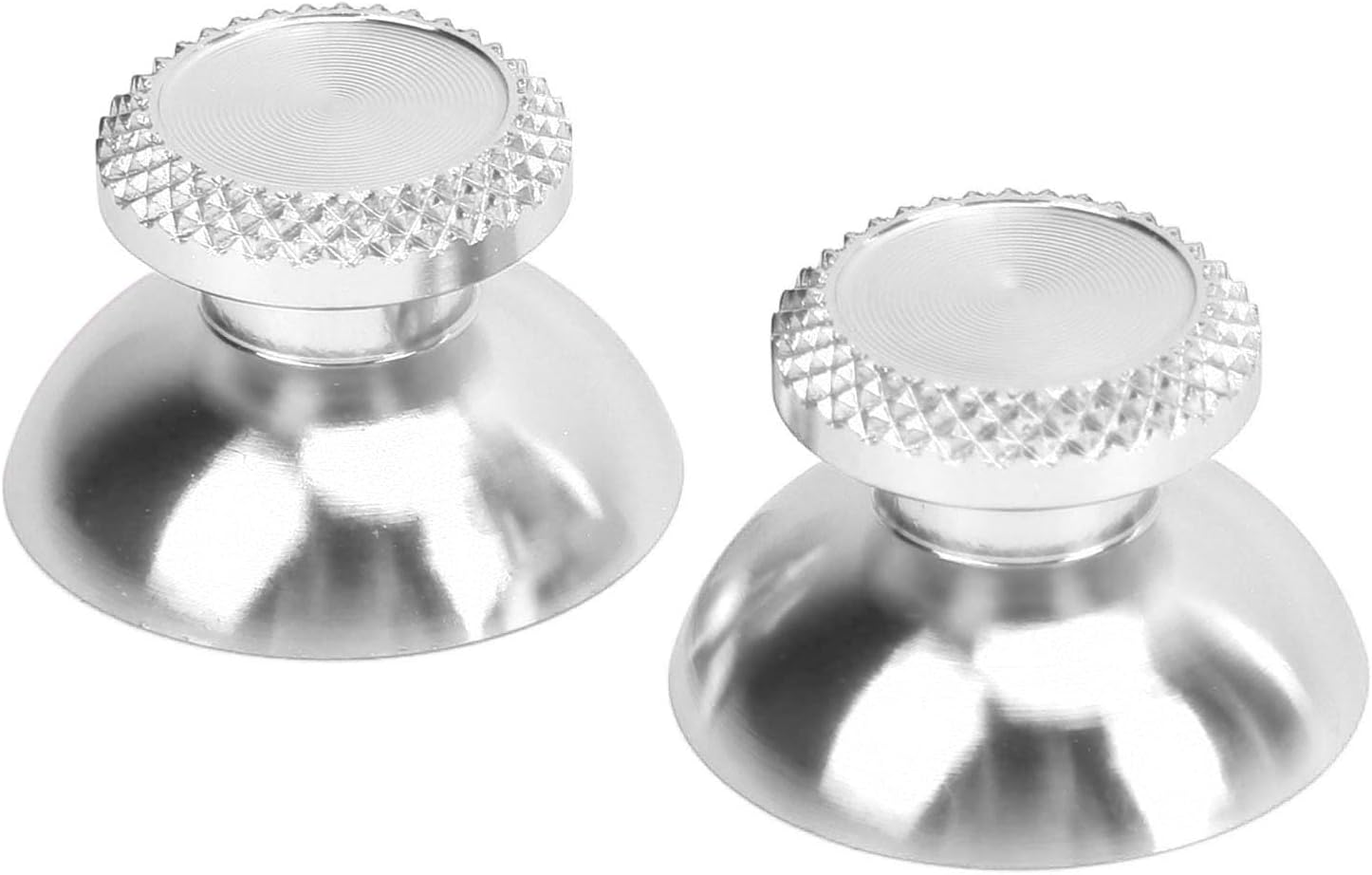 2Pcs Thumb Grips Joystick Cap Analog Stick Cover for PS5, Thumb Grip Caps for Handheld Game Console Controller (Silver)