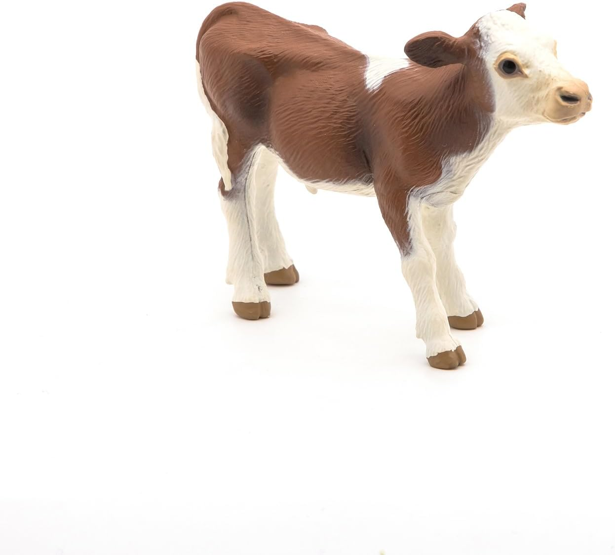 Papo Simmental Calf Figurine, Multicolour, 8Cm Size - Hand-Painted Farmyard Animal Toy, Educational Play for Kids, Collectible for Boys & Girls Ages 3+ - Simmental Calf image number 3