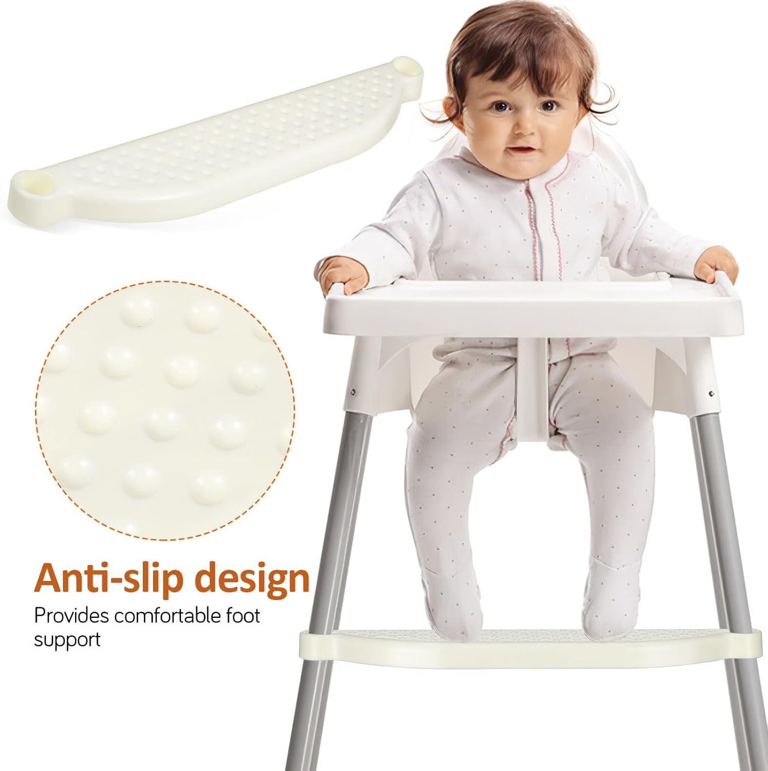 UPKOCH Footstool Highchair Footrest Attachment Plastic Footrest Replacement for Dining Chairs and Desks Sturdy Wide Platform for Boys image number 1