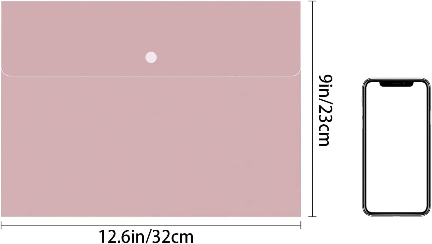 VANRA Poly File Folders Letter Size File Jackets Organizer Plastic Envelope A4 Flat Document Holder with Snap Button Closure (Pack of 5, Pastel Pink) - Pastel Green image number 2