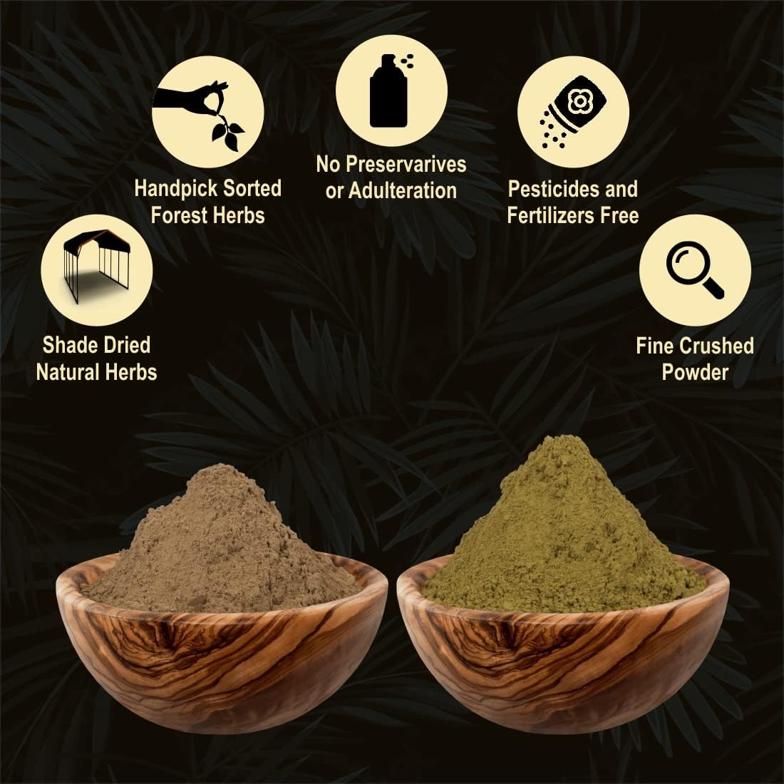 IYUSH Herbal Ayurveda Amla Shikakai Reetha Powder for Hair with 13 Natural Herbs and Natural Henna Powder for Hair &ndash; 500Gm | Hair Volume Powder | Hair Pack for Hair Growth | Hair Powder | (250Gm Each) image number 2