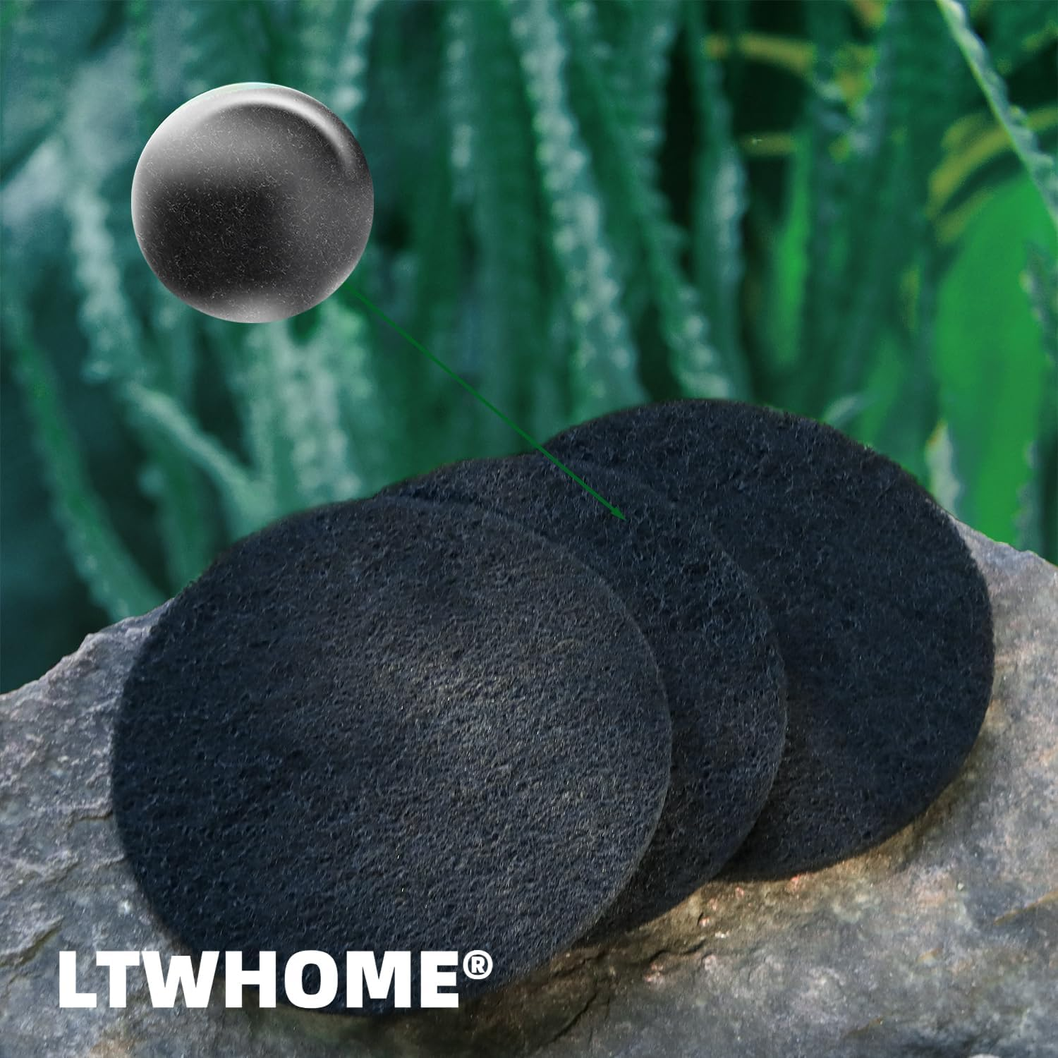 LTWHOME Activated Carbon Filter Pads Suitable for Eheim Classic 2213/250 2628130(Pack of 12) image number 3