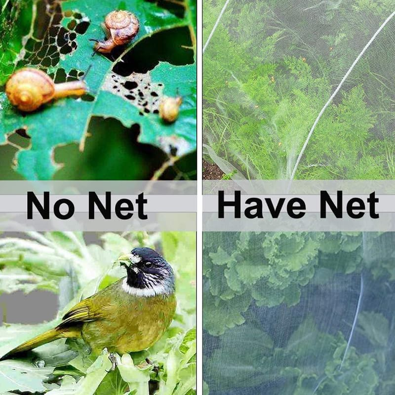 AIMALL 6/10M Netting Insect Bug Fly Fruit Mesh Net Vegetable Plant Protection Cover - Uv-Resistant PE Mesh Plant Protection - Suitable for All Seasons, Sun & Rain Permeable, Multiple Size Options image number 2