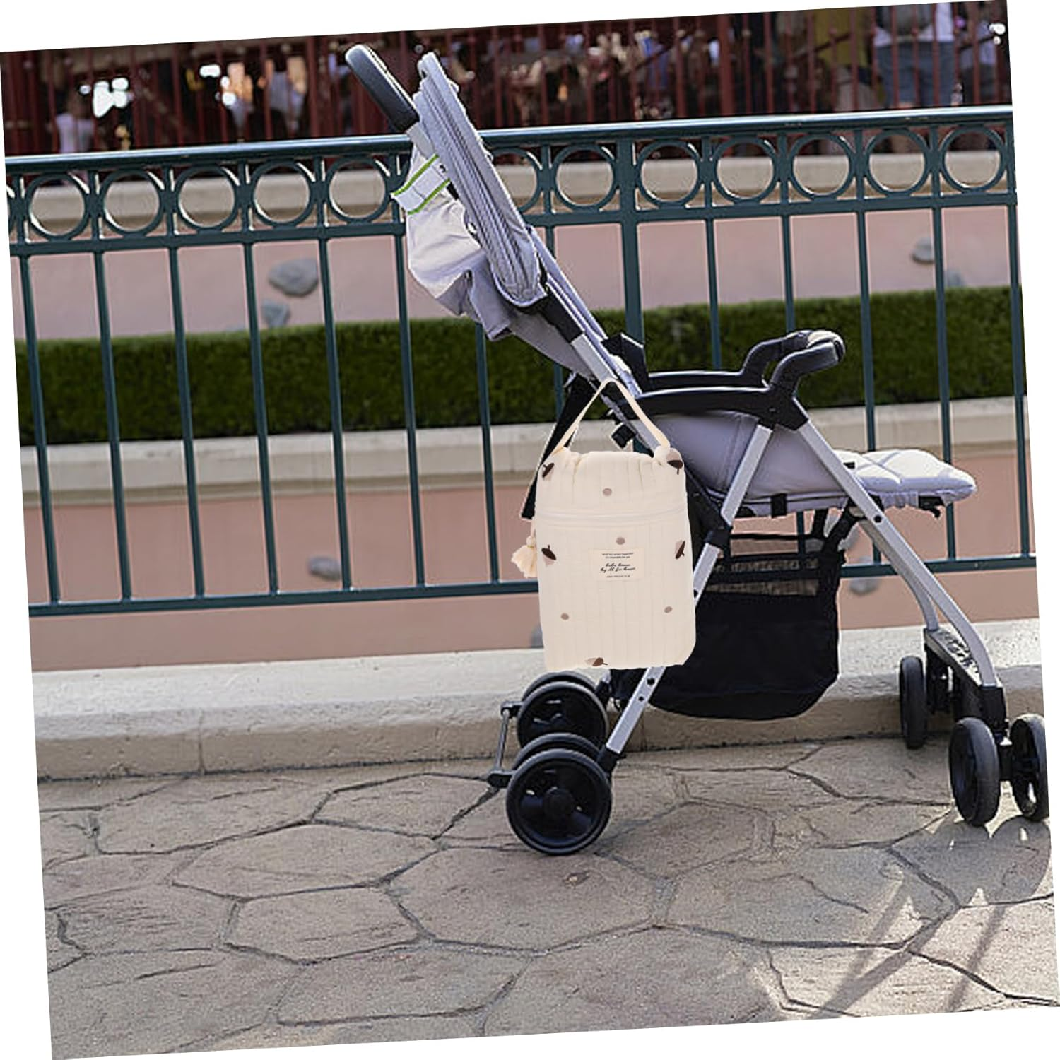 Portable Diaper Bag Tote Nappy Changing Bag for Mom Stroller Hanging Storage image number 1