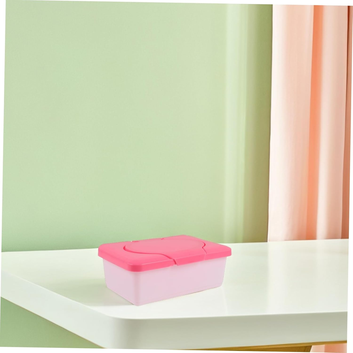 Wipes Storage Box Portable Wipe Holder for Bathroom Compact Design with Lid High Capacity for Travel Keeps Moist image number 6