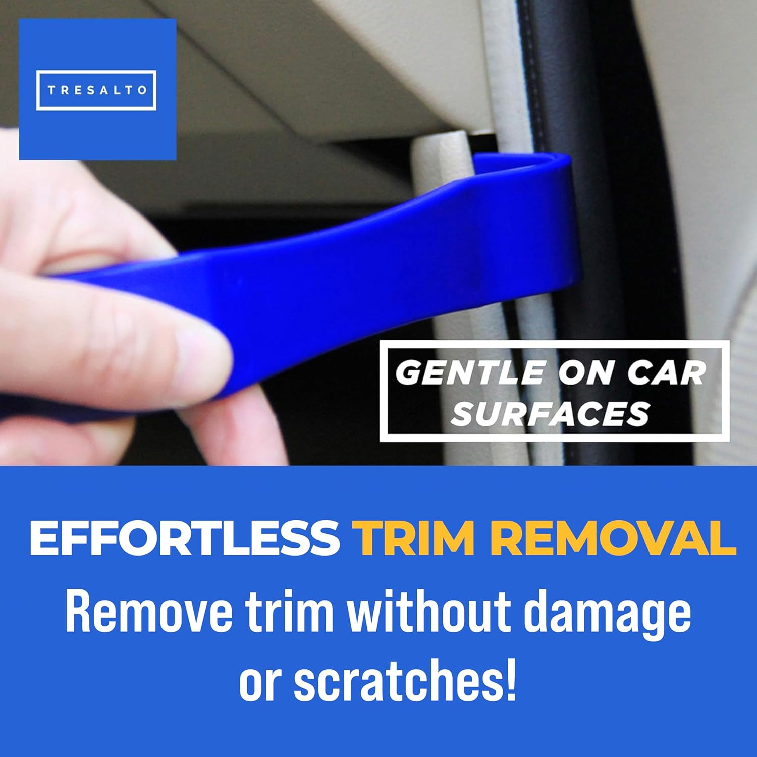 Tresalto Auto Trim Removal Tool Set (No Scratch Plastic Pry Tool Kit) Auto Trim Tool Kit Car Tools, Door Panel Removal Tool, Fasteners, Car Clips, Push Rivets, Molding, Dashboards, Interior Trim Tools image number 3