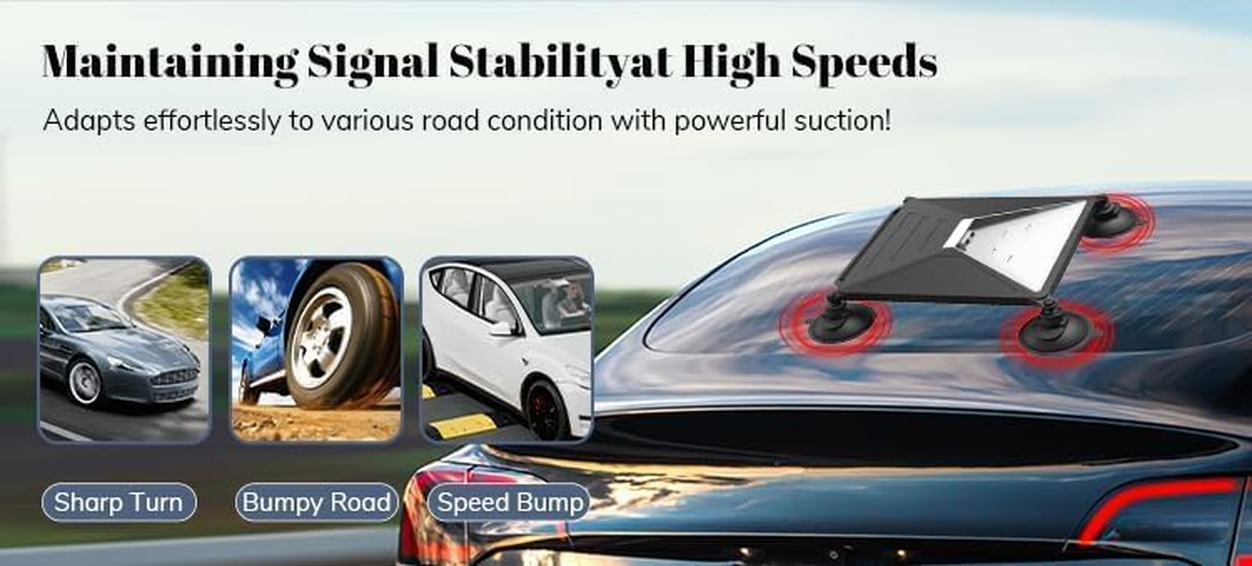 Starlink Mini Suction Cup Mount,Starlink Mini Car Mount Protect Silicone Case for 2-In-1 Roof Cover for Sunroof Window,Ensure Stable Satellite Signal for Cars, Rvs, Trucks, Boats and Road Trips(Black) image number 2