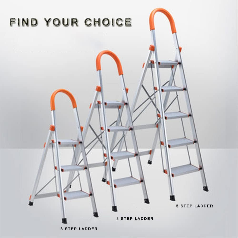 3 Step Aluminium Multi-Purpose Folding Ladder Light Weight Non Slip Platform