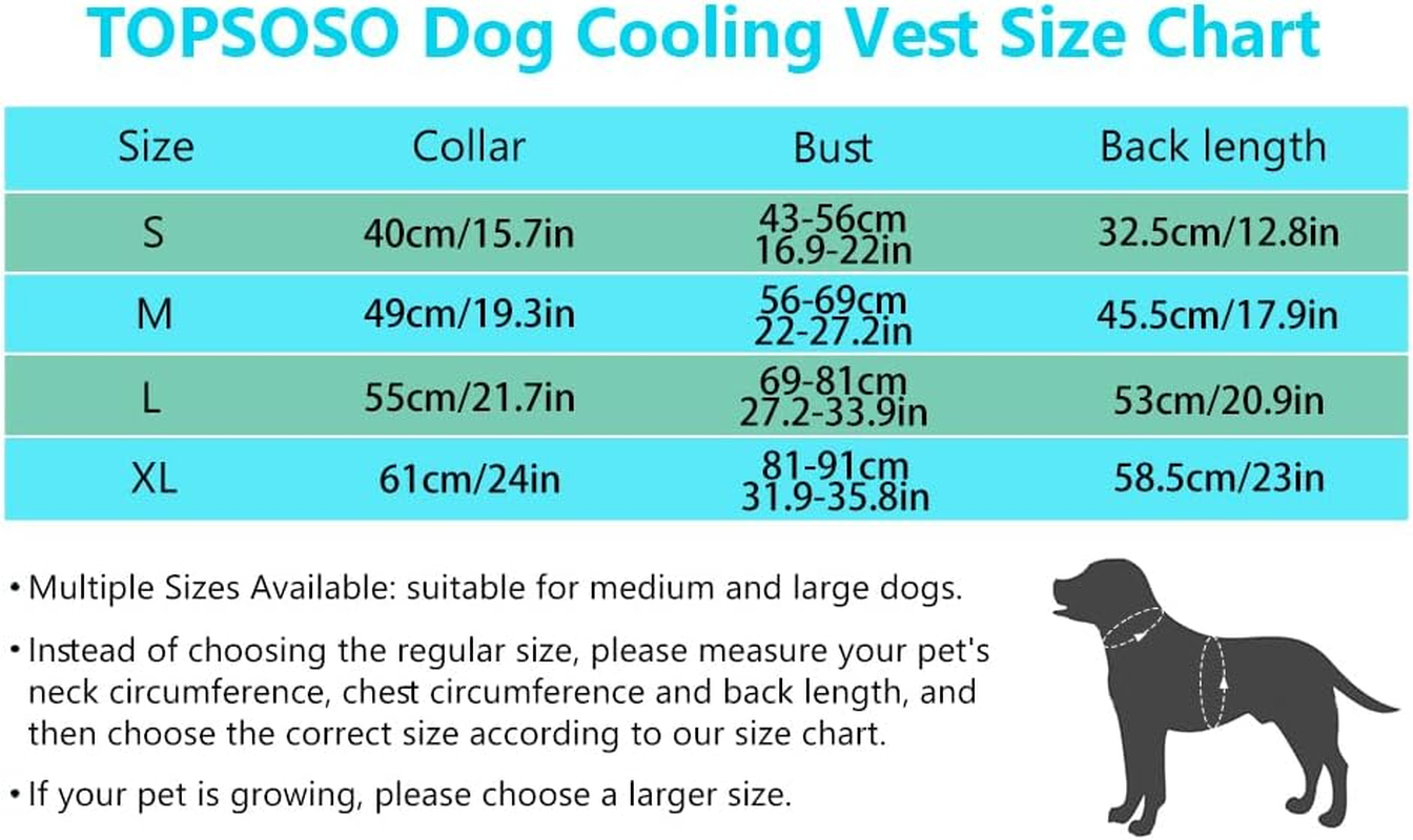 TOPSOSO Cooling Vest for Dogs, Cooling Vest Dog Pets with Safety Reflective Stripes Adjustable Zip, Effective Dog Cooling Vest for Dogs Outdoor Training and Camping (Pink, L)