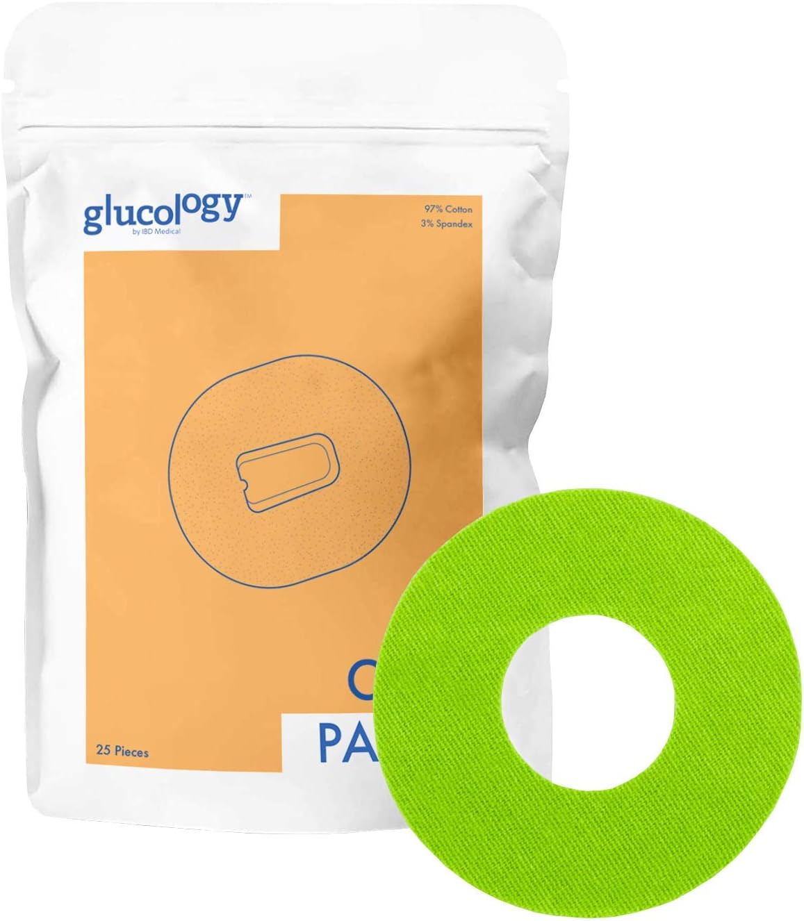 Glucology CGM Patches Compatible with Freestyle Libre (Beige) | 25 Pack | Waterproof & Hypoallergenic Adhesive Patch image number 5