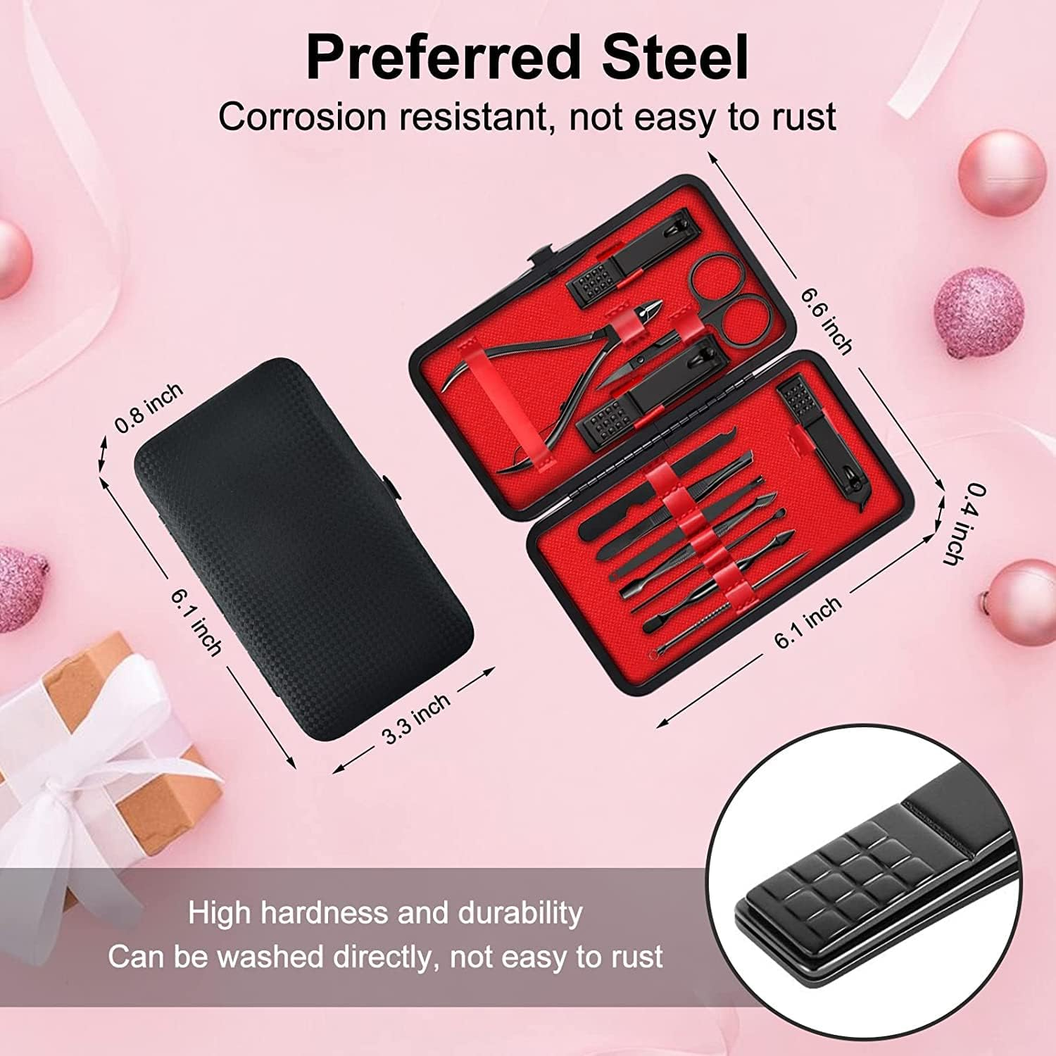 QYLHH 12 in 1 Manicure Set Pedicure Kit Nail Nippers Toenail File Clipper for Foot &Hand Nail Polish image number 2