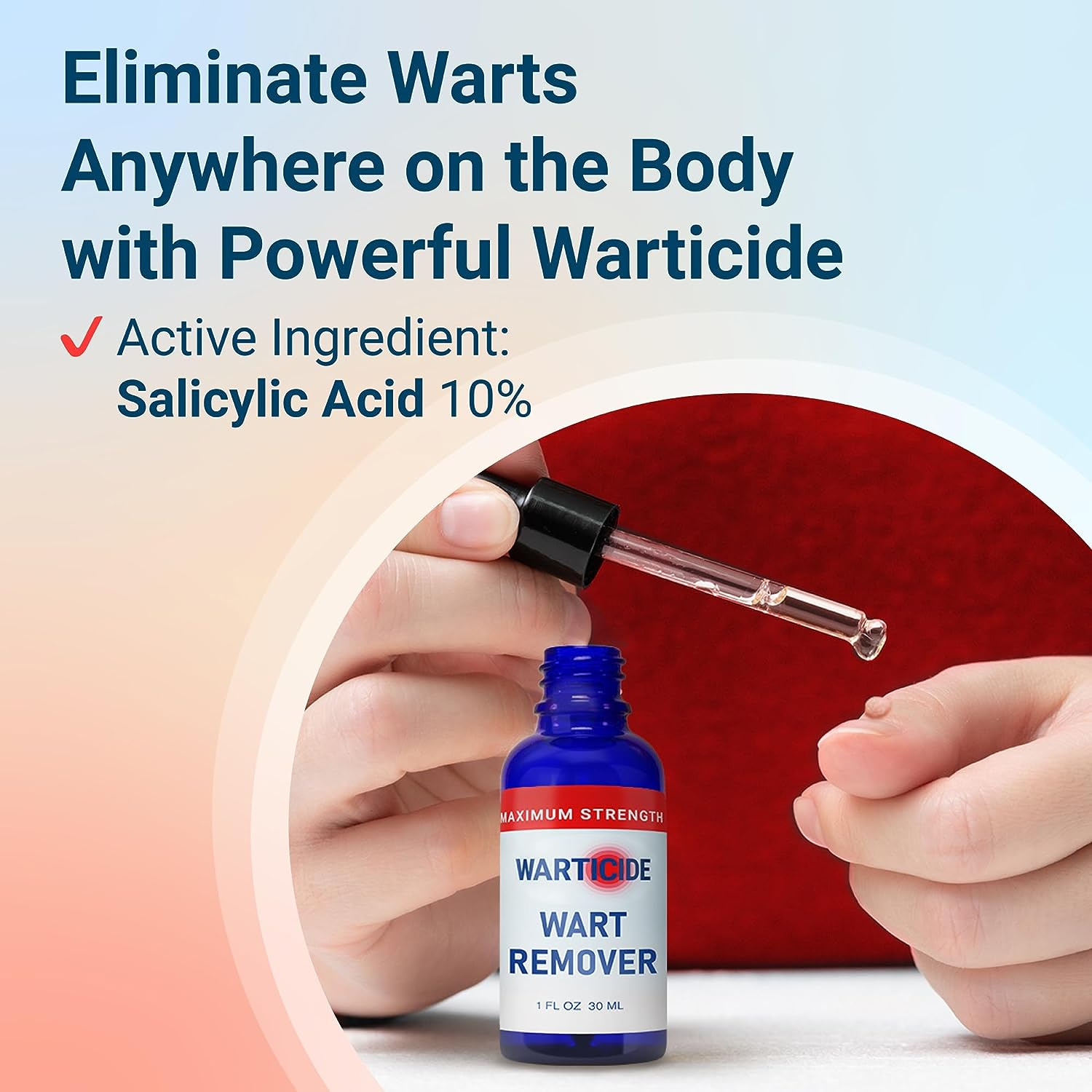 Fast-Acting Wart Remover - Plantar and Genital Warts Treatment, Attacks Warts on Contact, Easy Application (1 Bottle) image number 6