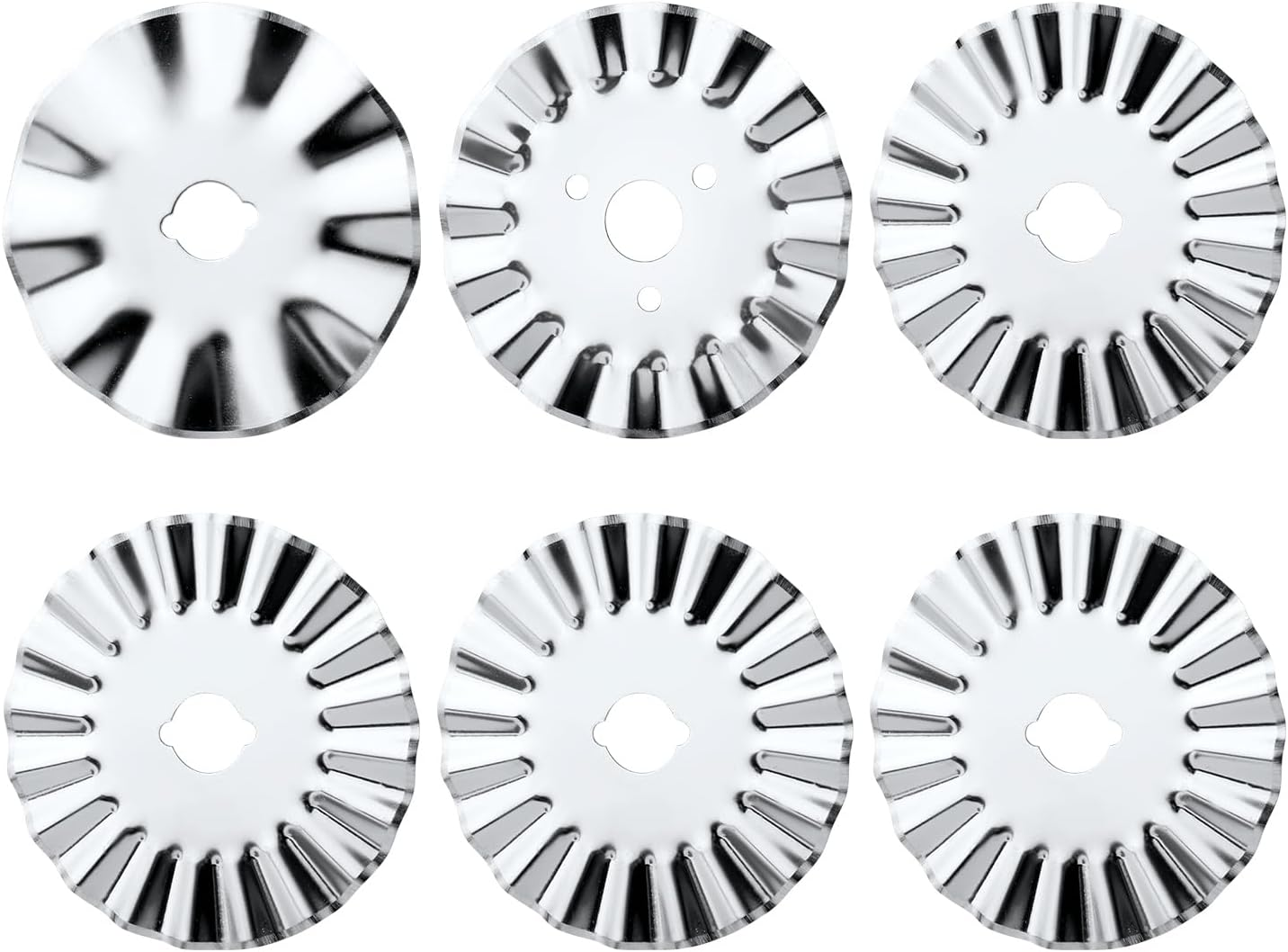 6Pcs 45Mm Pinking Rotary Cutter Blades, Wave Rotary Cutter Blades Rotary Cutter Replacement Blades for Fabric for Quilting Sewing Crafts image number 5