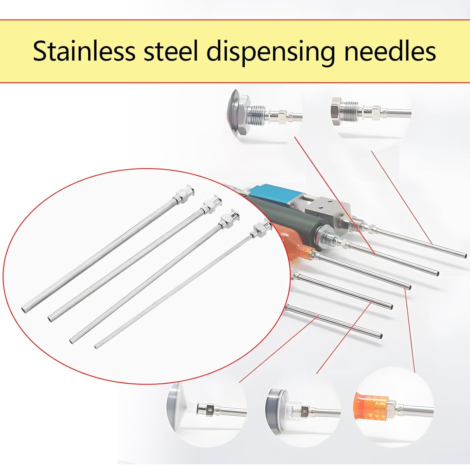 Be in Your Mind 12PCS Stainless Steel Dispensing Needles 112Mm Total Length 8G/10G/12G/14G Blunt Needles for Industrial Use and Experiments Silver image number 5