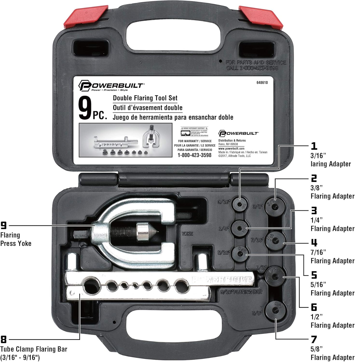 648610 9Pc Double Flaring Tool S image number 6