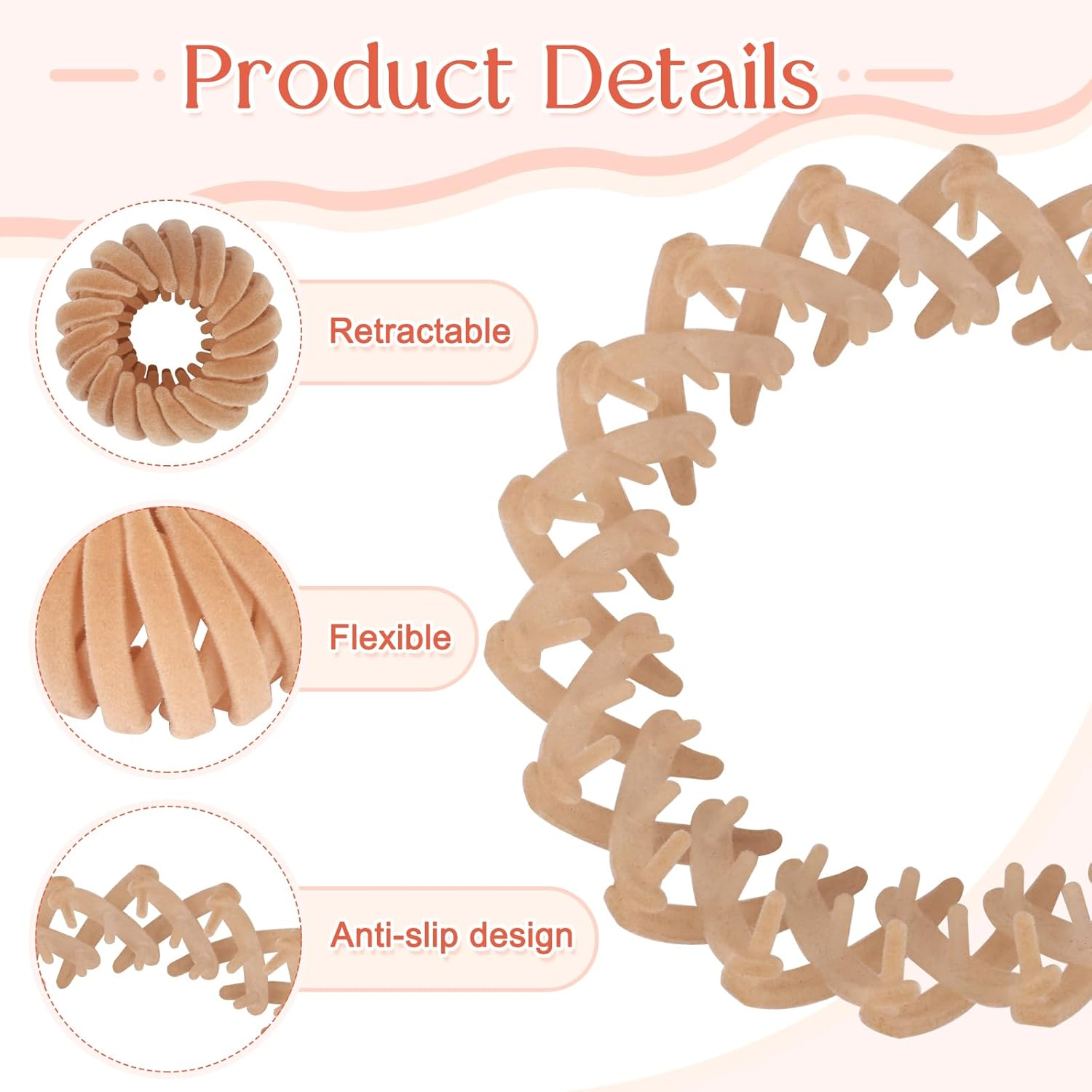 Pack of 7 Vintage Bird Nest Hair Clips, 5.5-11.5 Cm Bird Nest Shaped Hair Accessories, Expandable Hair Bun Maker, Hair Clips with Bird Nest for Daily, Party image number 6