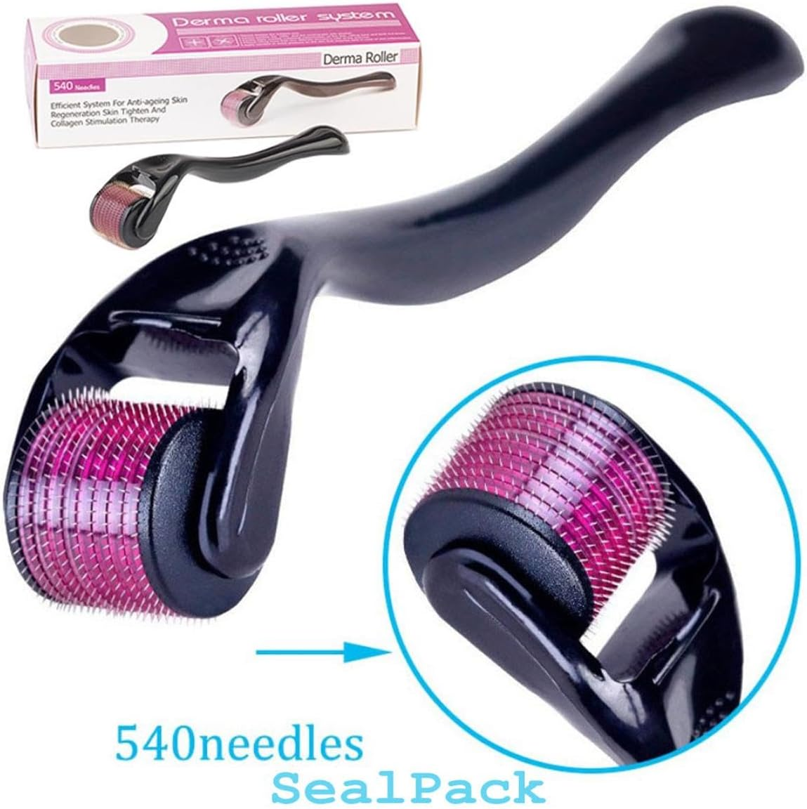 Derma Roller -Titanium 540 Needles 0.25Mm with Storage Case |Micro Needling| Derma Skin Roller |Micro Needle Roller for Skin Rejuvenation anti Ageing Hair Regeneration image number 6