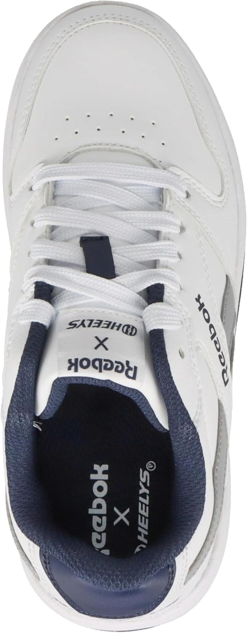 Heelys Men'S Reebok Bb4500 Low Wheeled Heel Shoe, White/Grey/Navy, 13