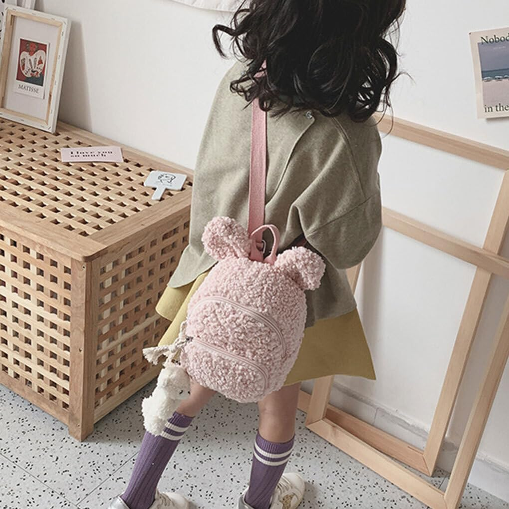Durable Plush Bunny Childrens Backpack Built to Last Made of Plush Polyester Plush Bunny Backpack Smooth, Purple image number 6
