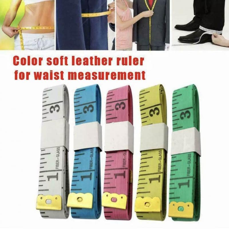 AIMALL 6/12X Body Measuring Ruler Sewing Cloth Tailor Tape Measure Soft Flat 60Inch1.5M, Dual-Sided, Large Print, Flexible, Metal Ends image number 1