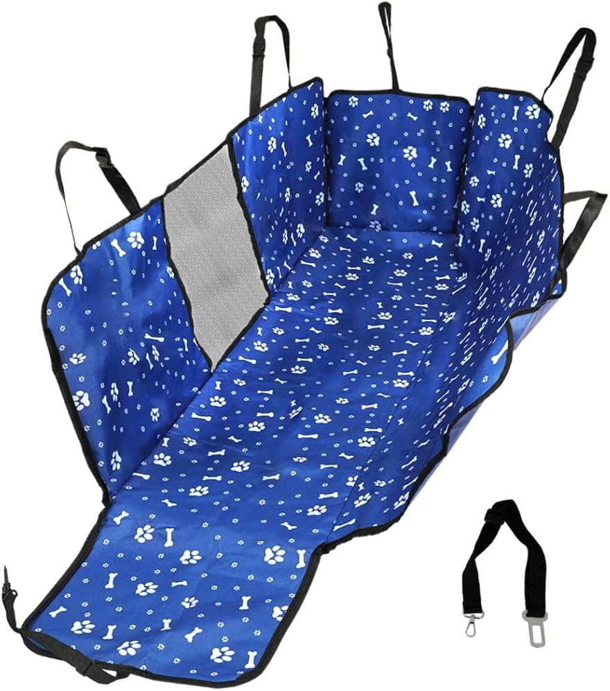 Pawz Pet Back Car Seat Cover Hammock Nonslip Dog Puppy Cat Waterproof Rear Blue